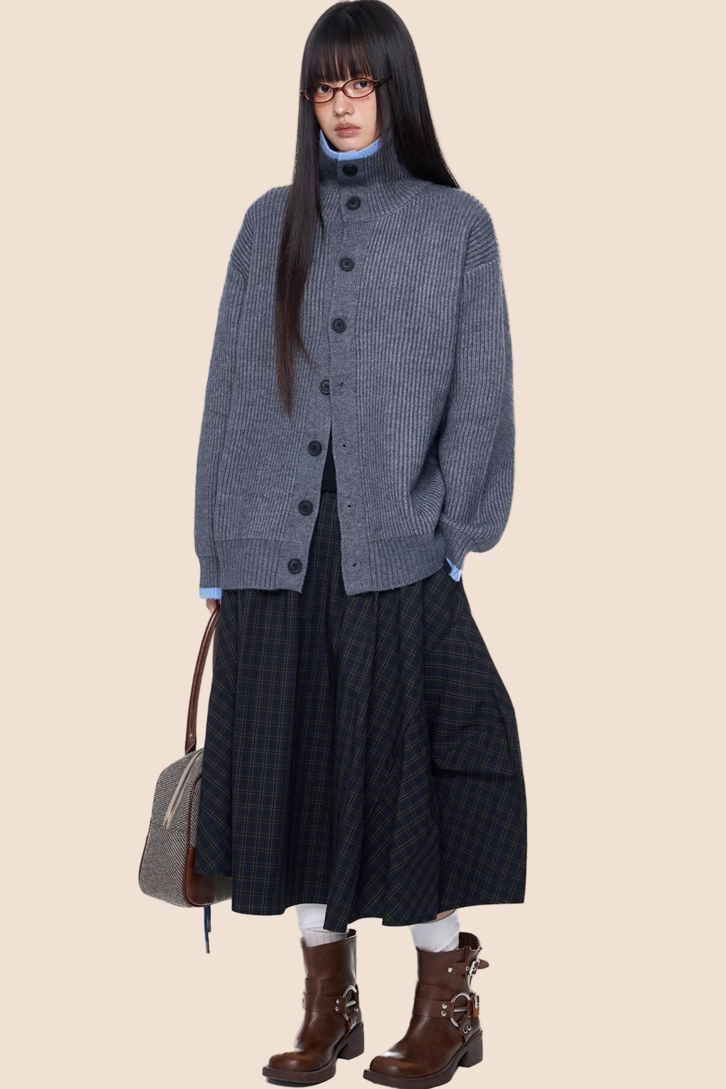 Vintage Stripe Knitted Cardigan