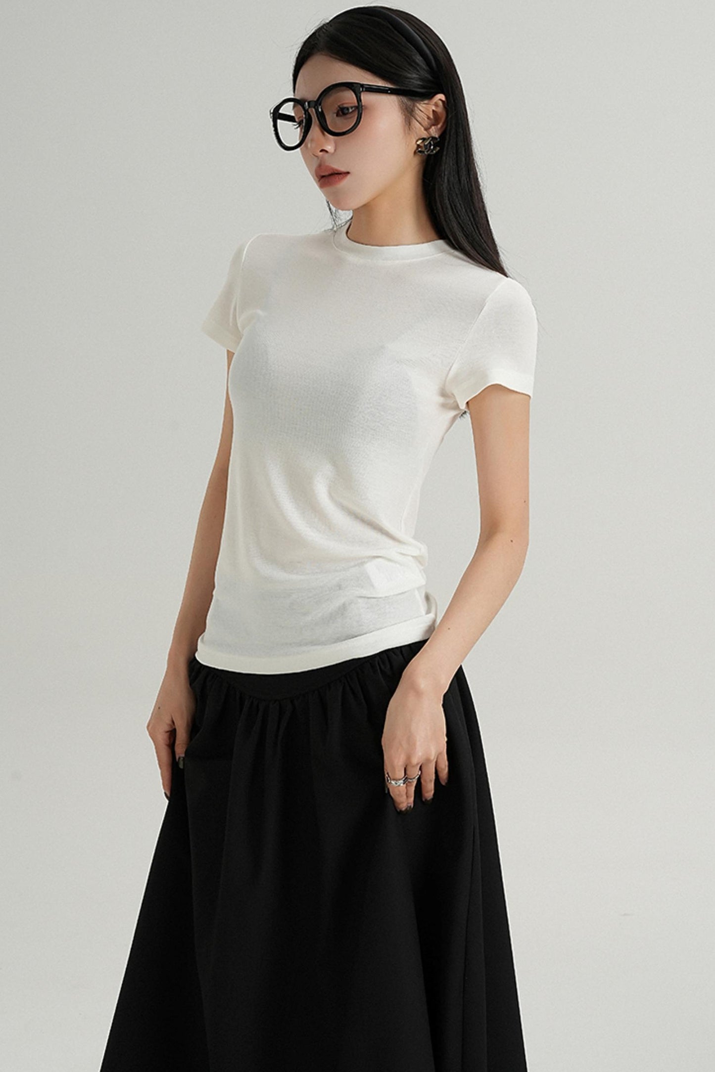Elegant Short Sleeve Inner Top