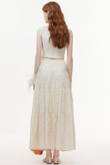 Floral Lace Summer Skirt Set-Up