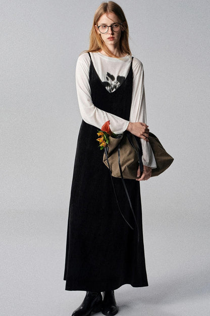 Gothic Rose Vintage Print Long Sleeve T-Shirt