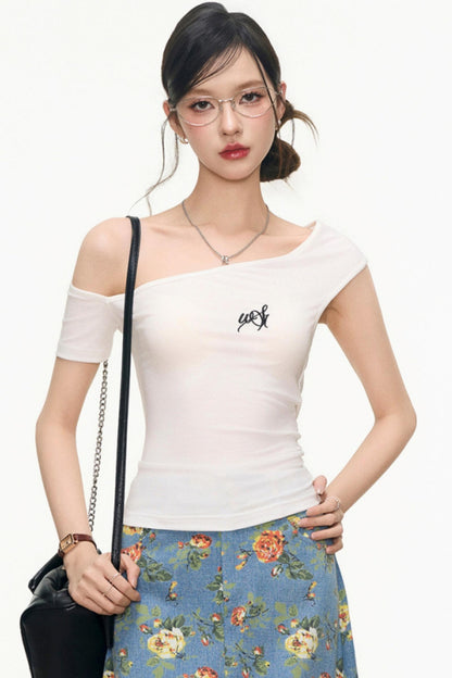 Floral Denim Skirt Set-Up