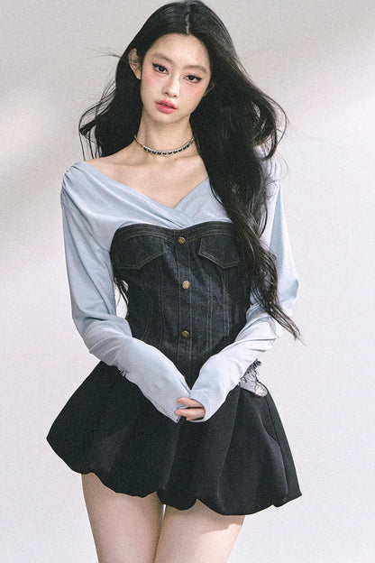 North Island Denim V-Neck T-Shirt