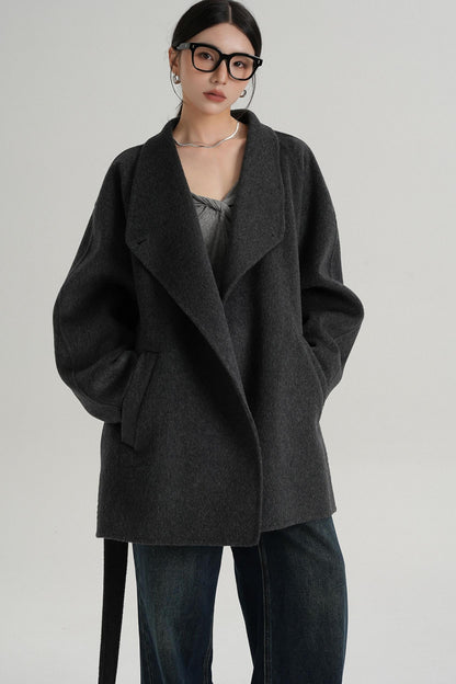 Minimalist Reversible Wool Coat