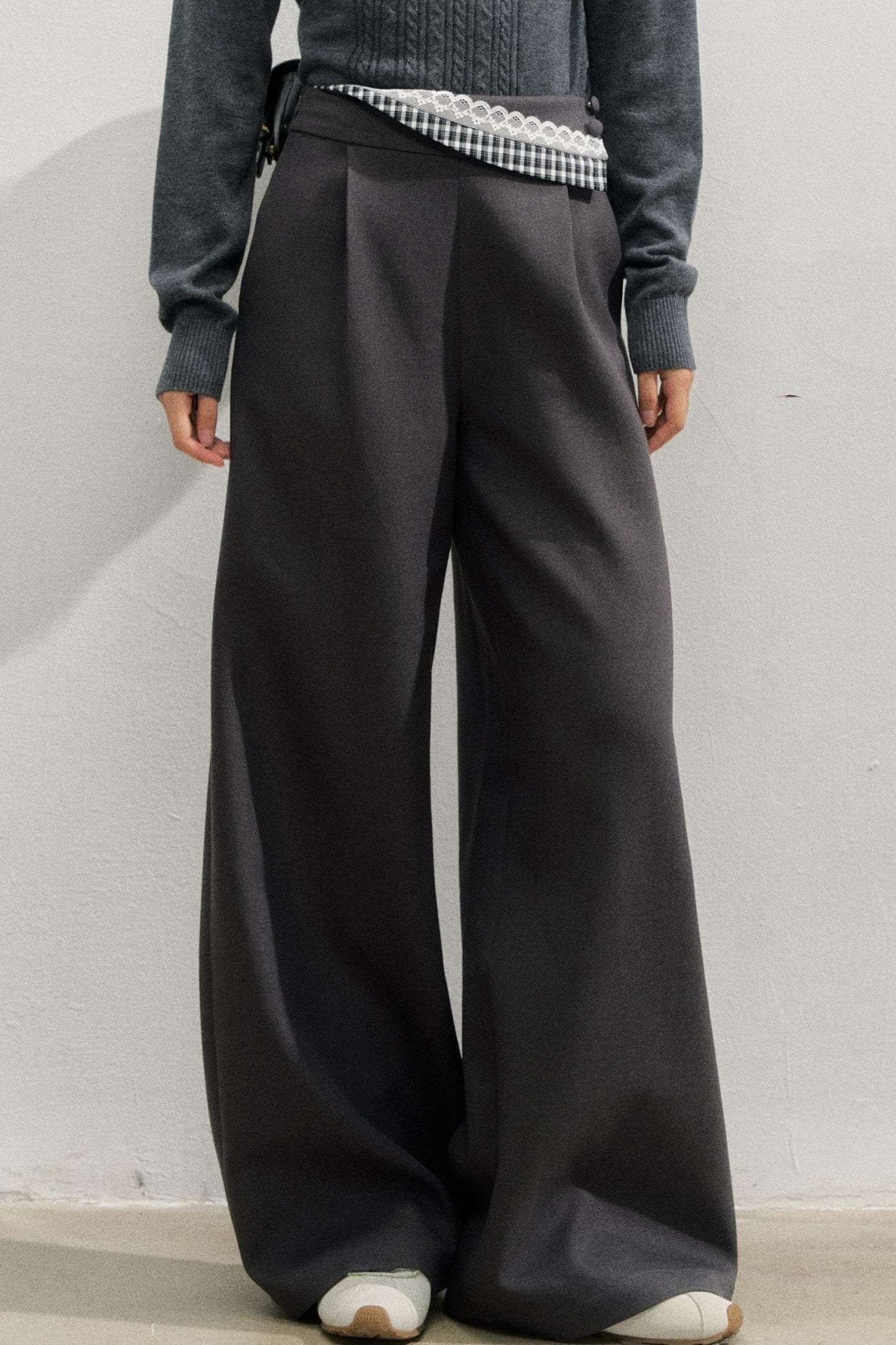 Vintage Plaid Waist Pants