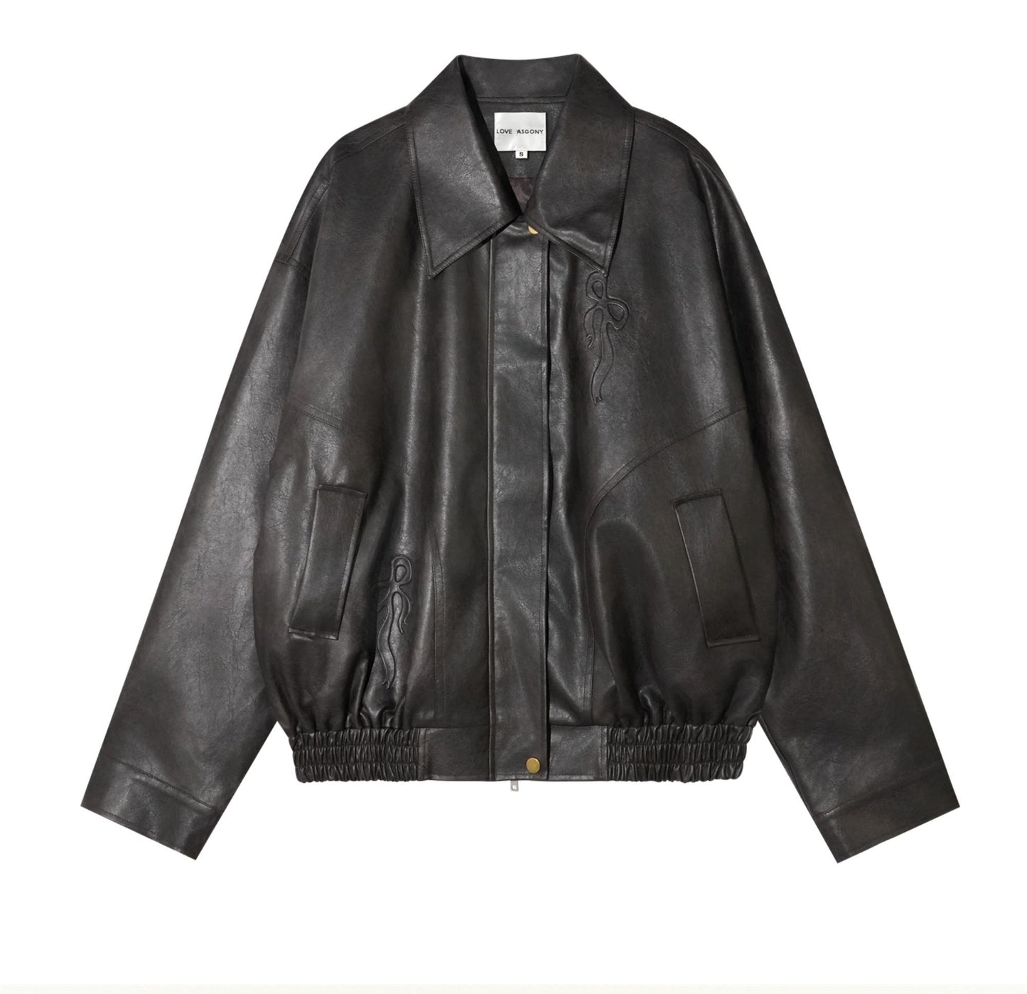 PU Leather Cardigan Style Jacket Set-Up