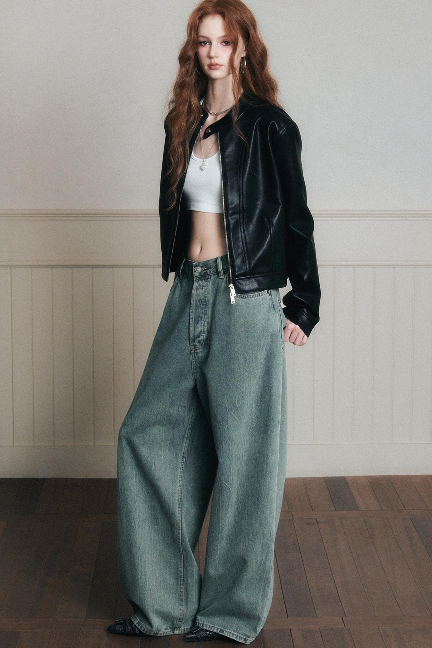 Relaxed Draped Wide-Leg Pants