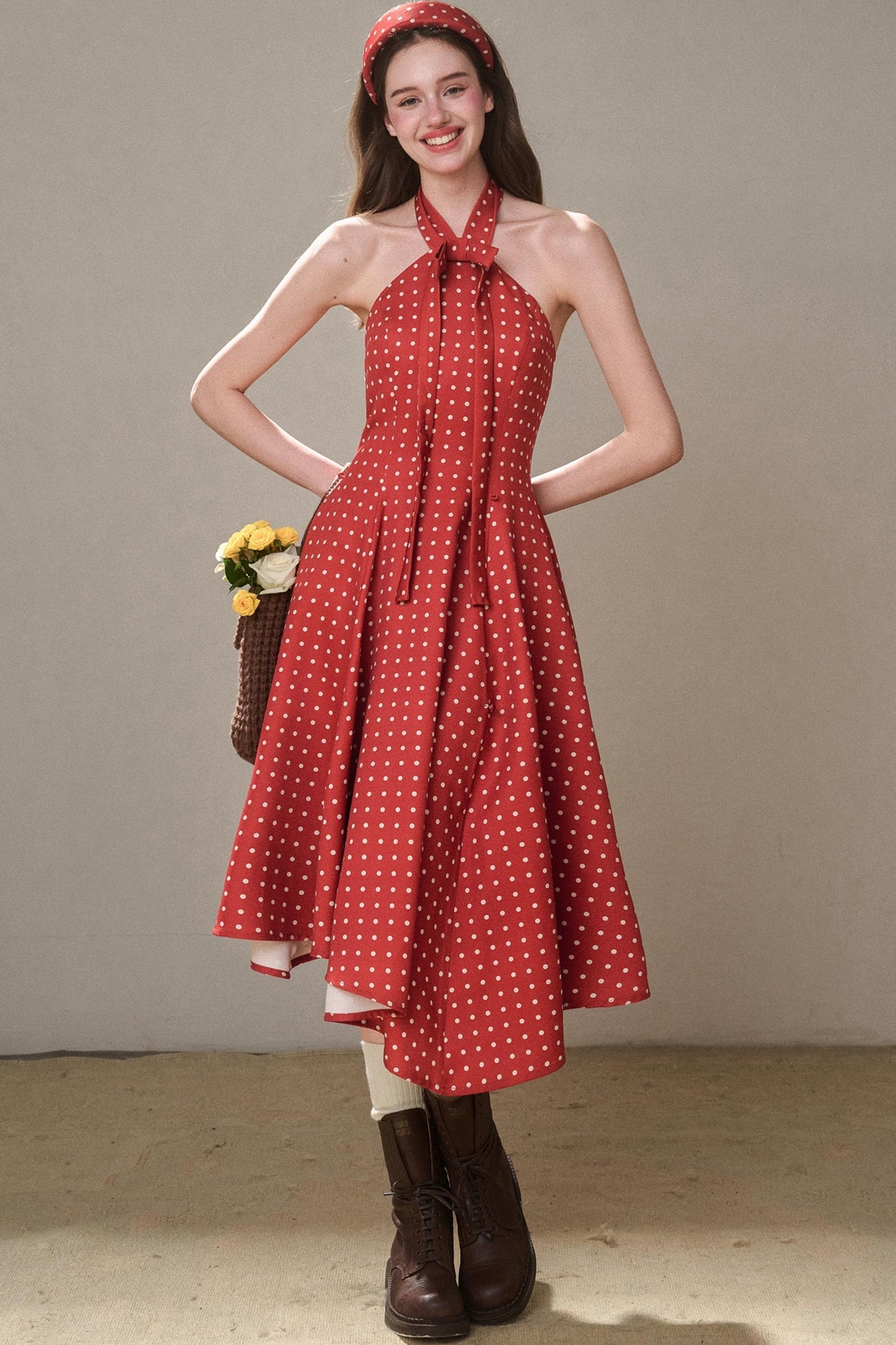 Galaxy Comfortable Retro Red Dress