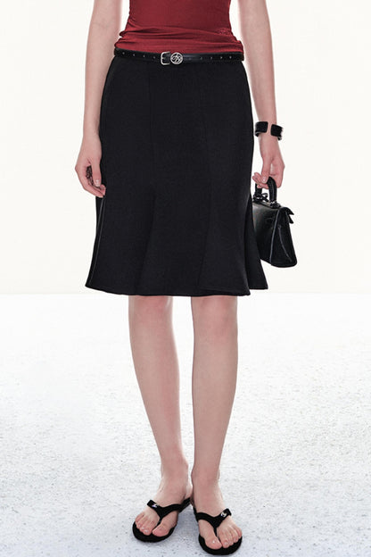 Classic High Waist Midi Skirt