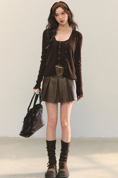 Elegant Leather Skirt