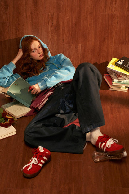 Floral Logo Hooded Sweatshirt