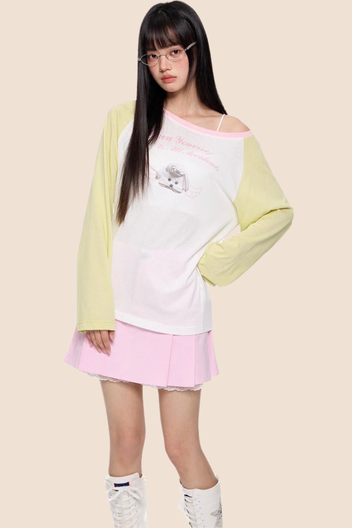 Color Block Sun Protection Smock Top