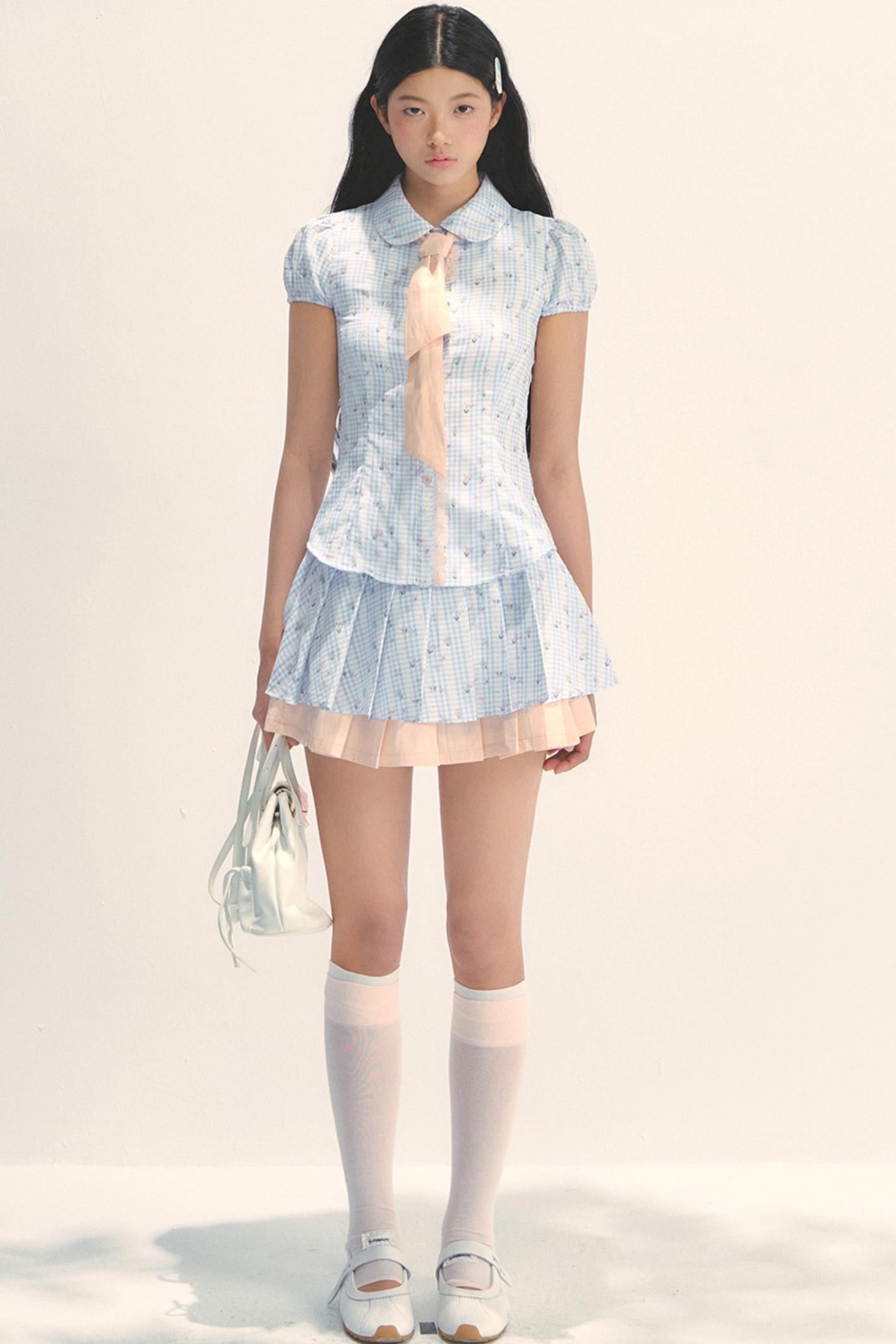 Holiday Floral Plaid Set