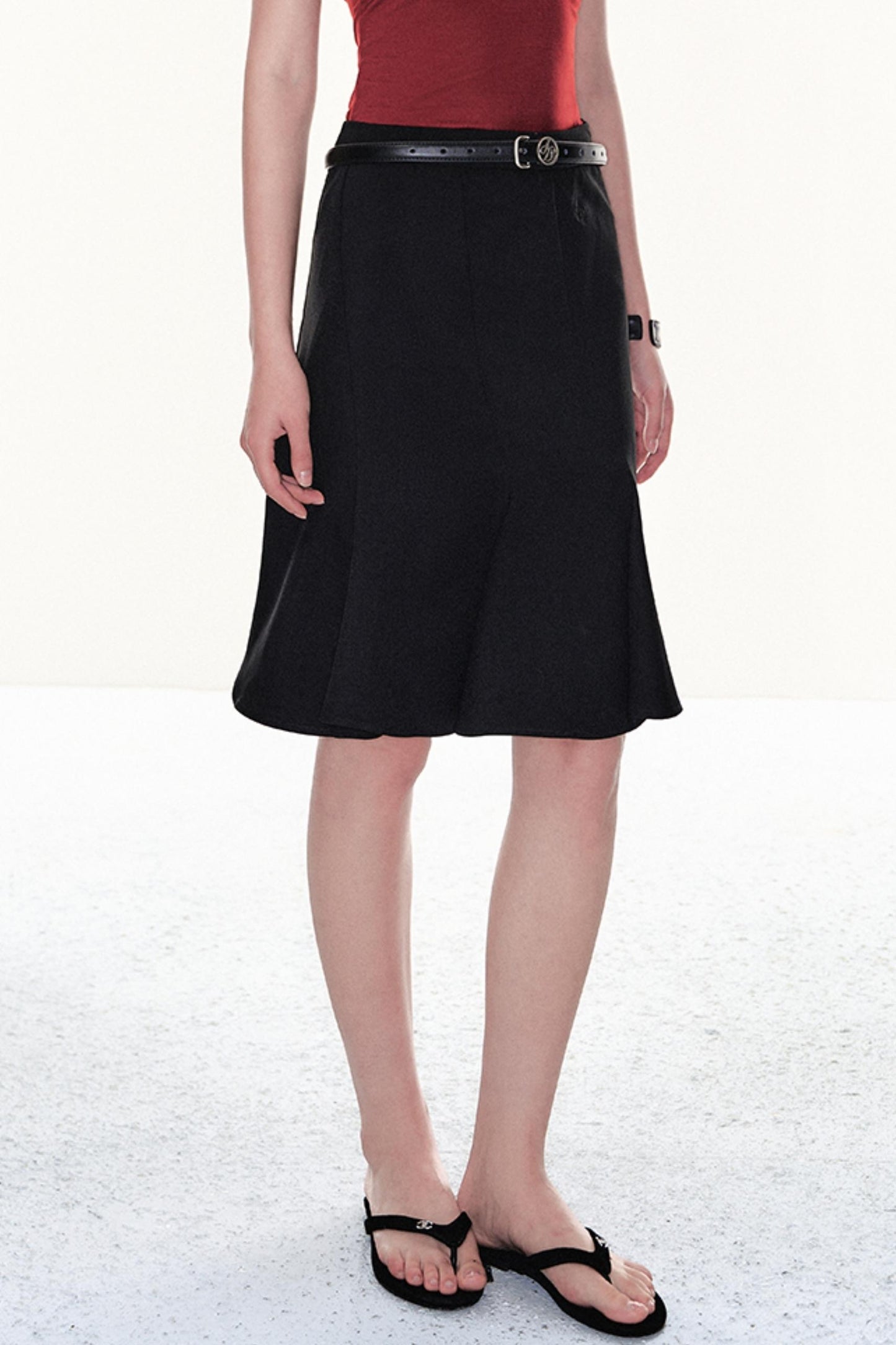 Classic High Waist Midi Skirt