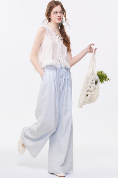 Sleeveless Lace Suit Set-Up