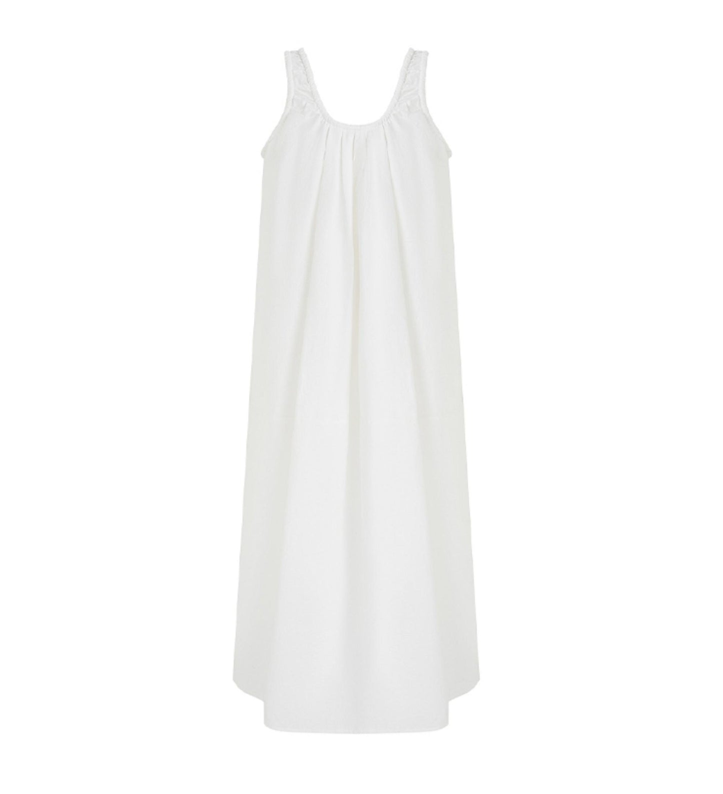 Chic Pleated U-Neck Dress