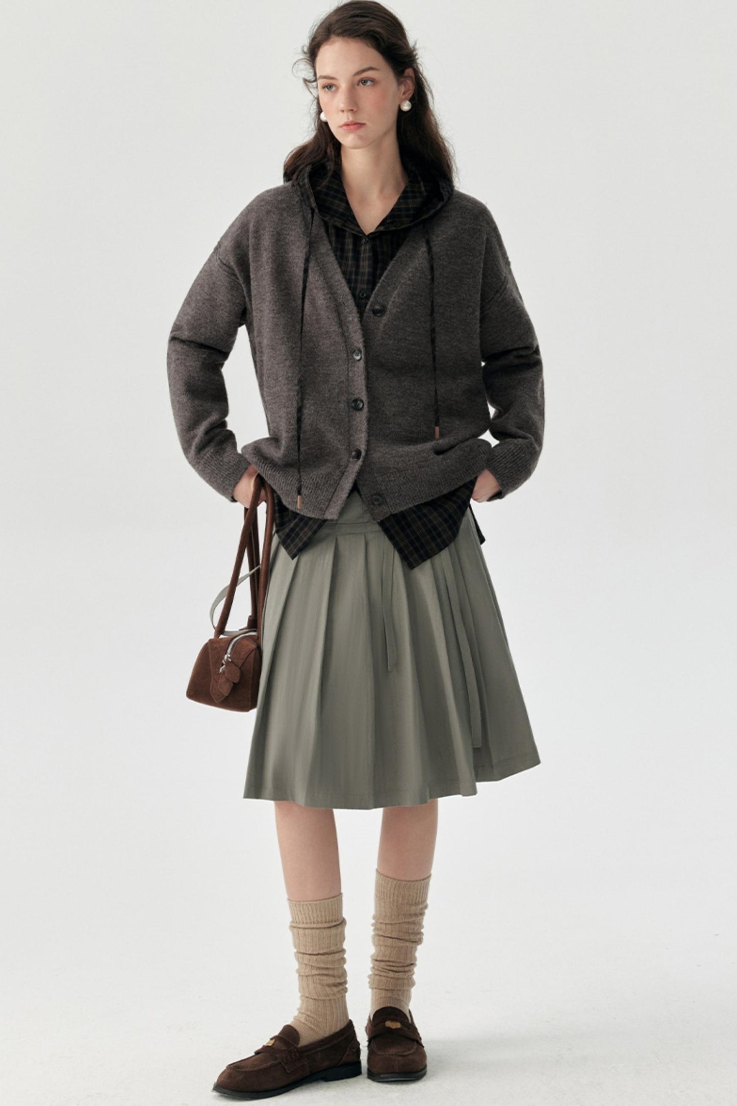 Salt Cotton Pleated Skirt