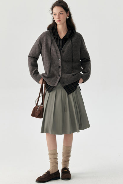 Salt Cotton Pleated Skirt