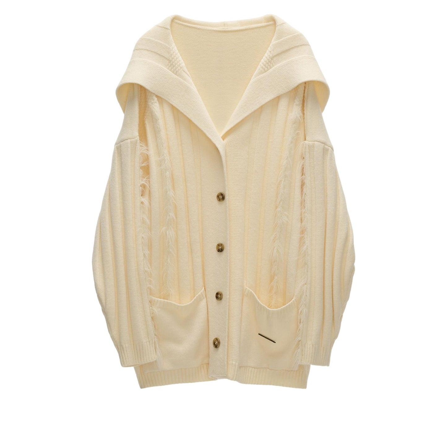 Lapel Knitted Loose Sweater Jacket