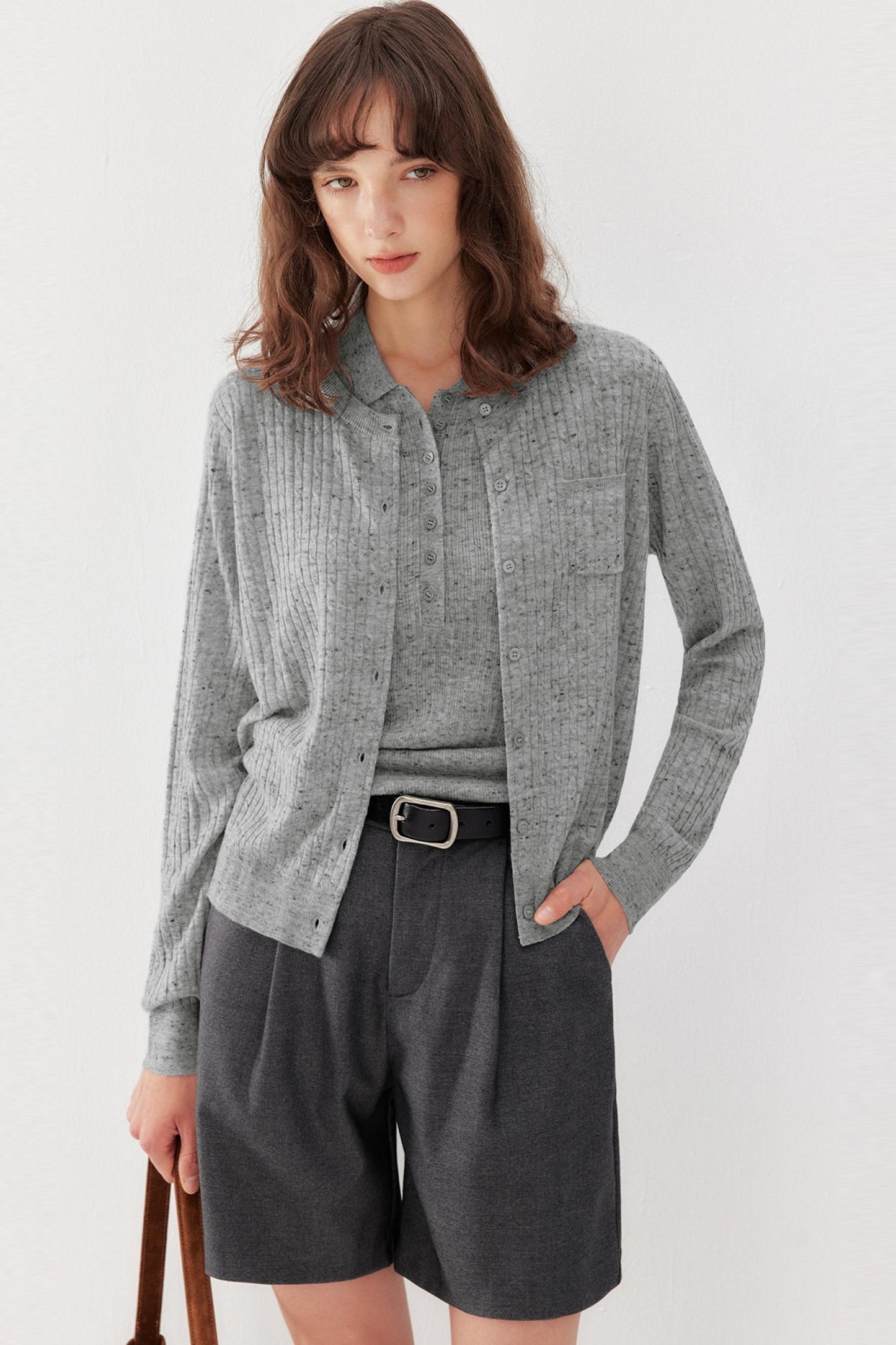 Wool Blend Knitted Suit Set-Up