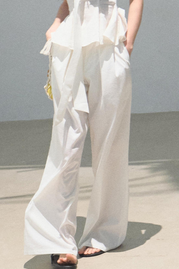 Eternal River Bandeau Top Wide-Leg Trousers Set-Up