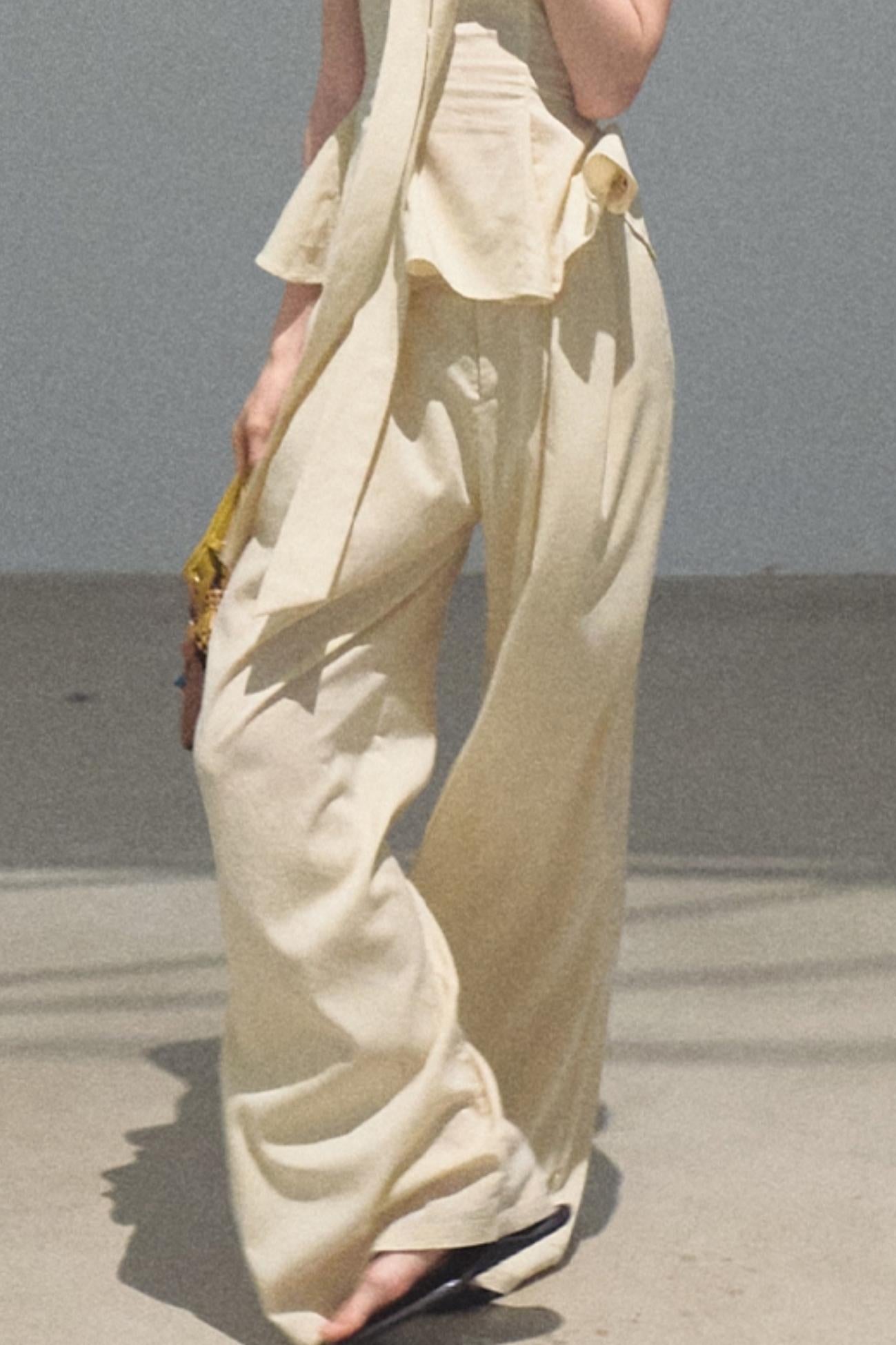 Eternal River Bandeau Top Wide-Leg Trousers Set-Up