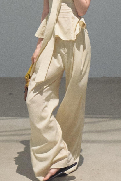 Eternal River Bandeau Top Wide-Leg Trousers Set-Up
