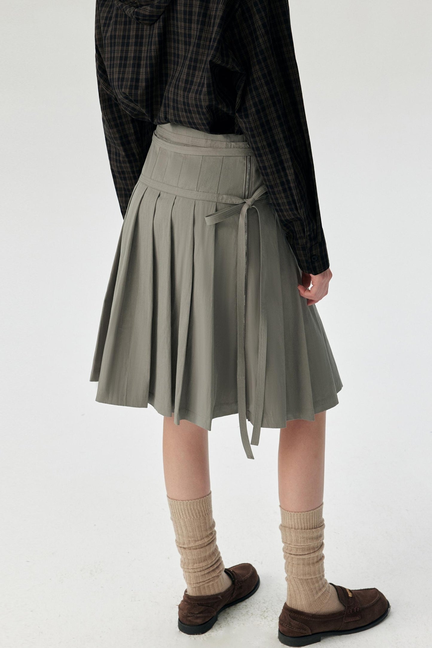 Salt Cotton Pleated Skirt