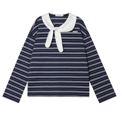 Striped Bow Tie T-Shirt Set-Up