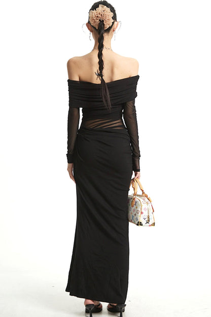 Luxury Black Sleeve Dress