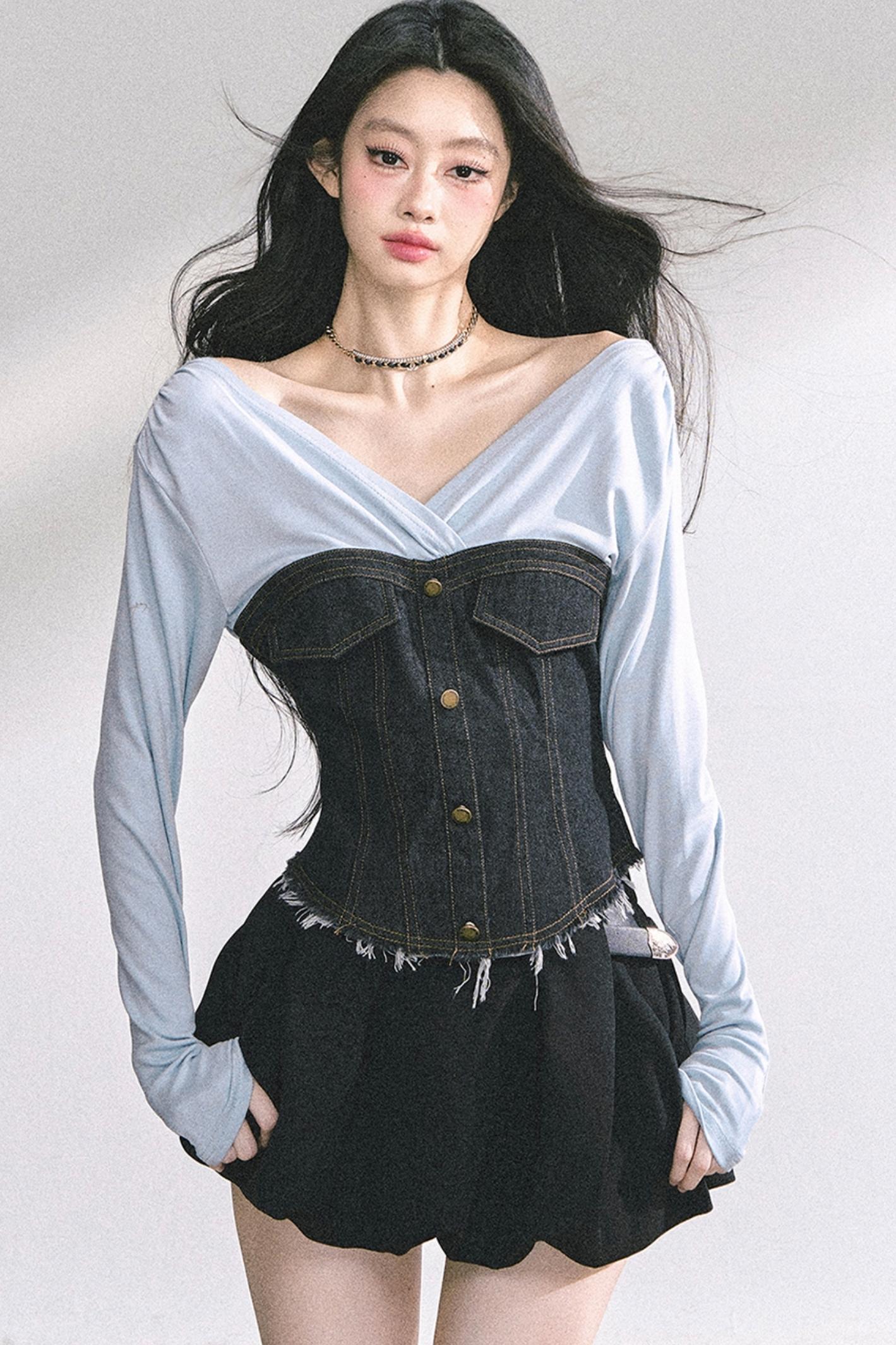 North Island Denim V-Neck T-Shirt