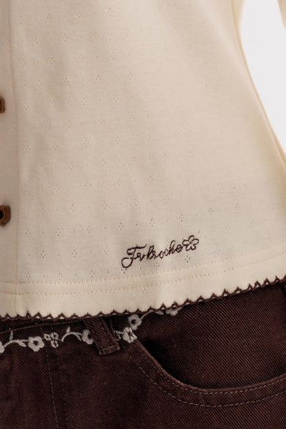 Romantic Autumn Lace Knit Cardigan