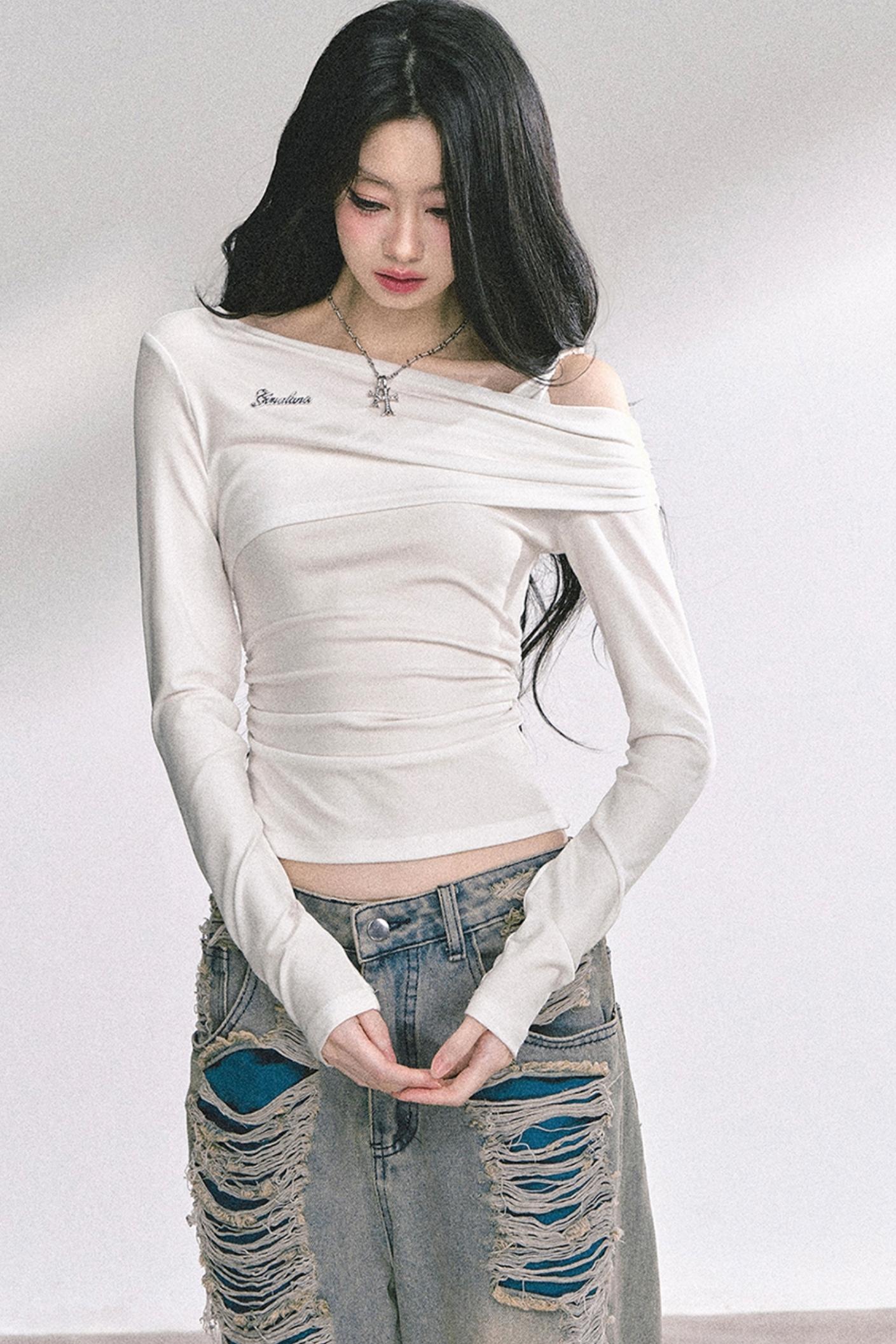 Autumn Lace Shoulder Top