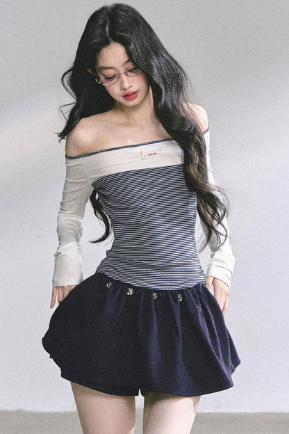 Striped Long-Sleeved Top