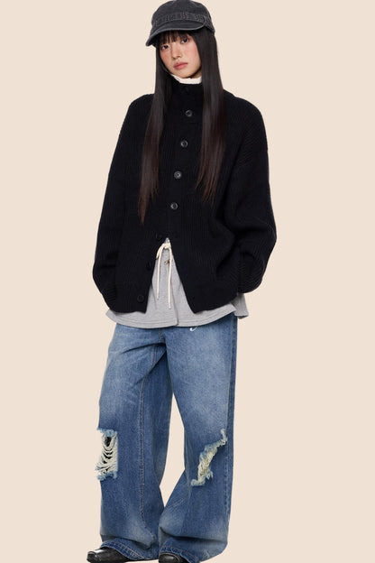 Vintage Stripe Knitted Cardigan