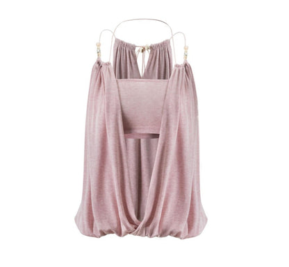 Swing Tuck Halter Neck Shirred Skirt Set-Up