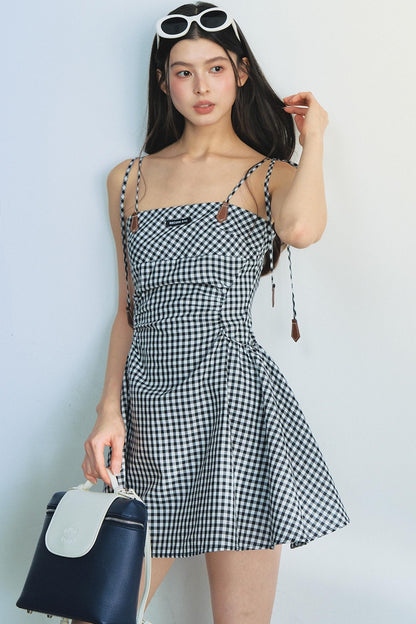Tencel Checkered Camisole Dress