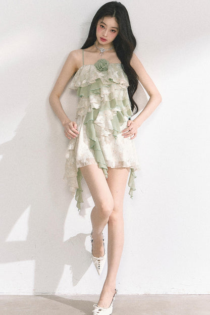 One-Shoulder Lace Dress