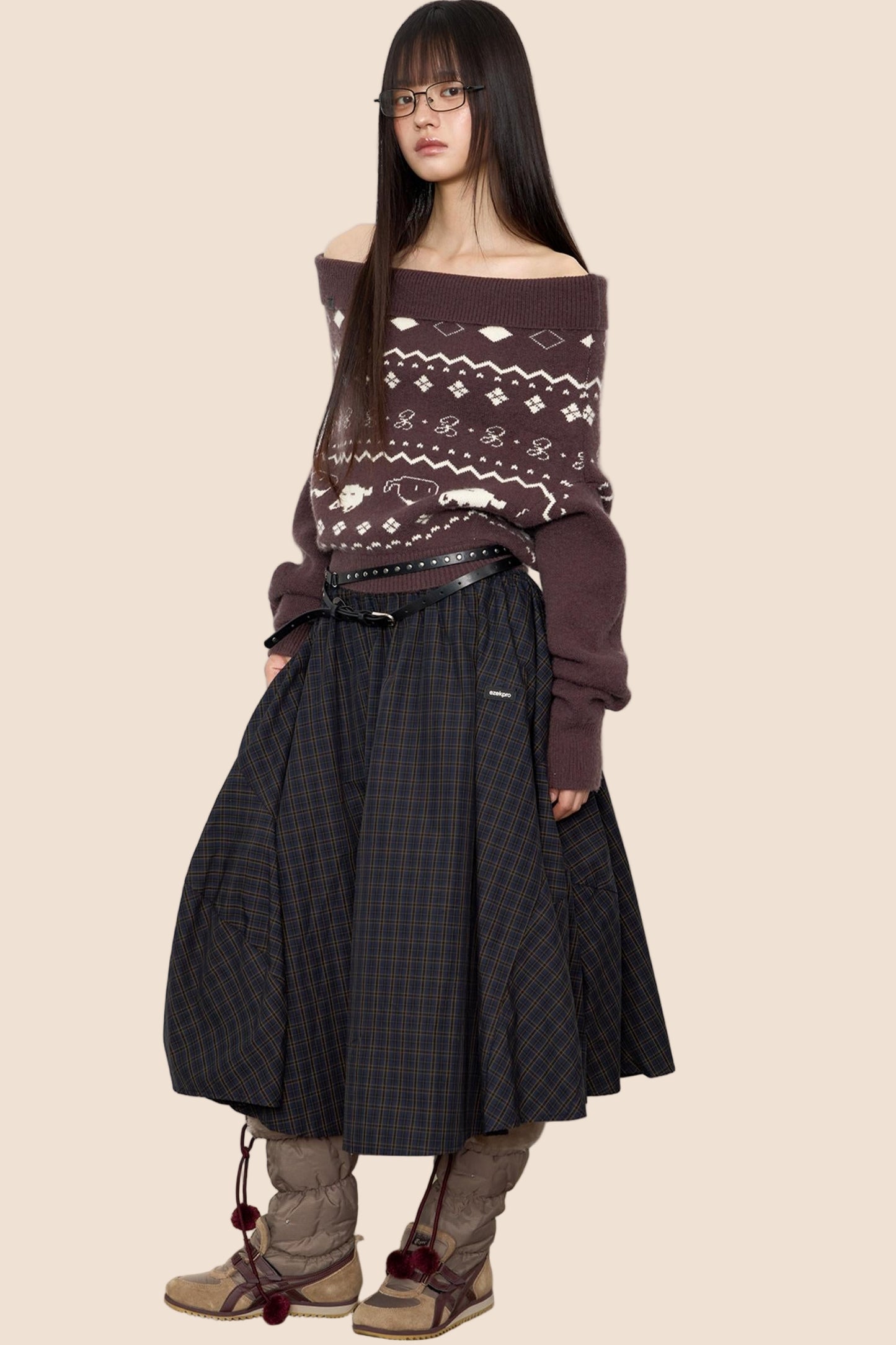 Vintage Lazy Shoulder Sweater