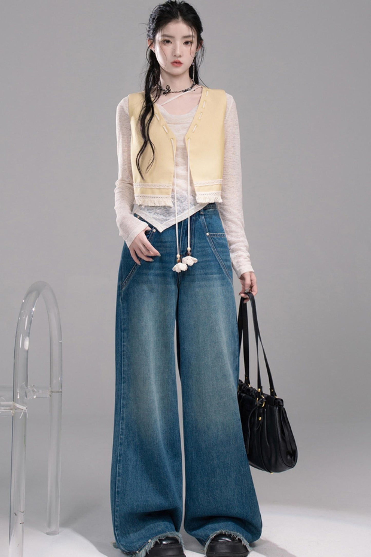 Urban Hibiscus Apricot White  Bud Dress Set-Up