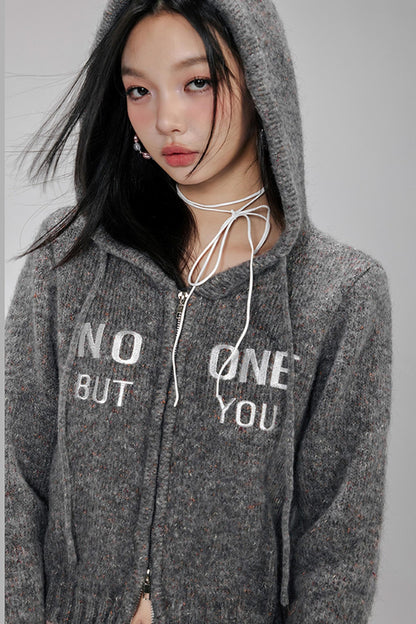 Vintage Knit Hooded Sweater