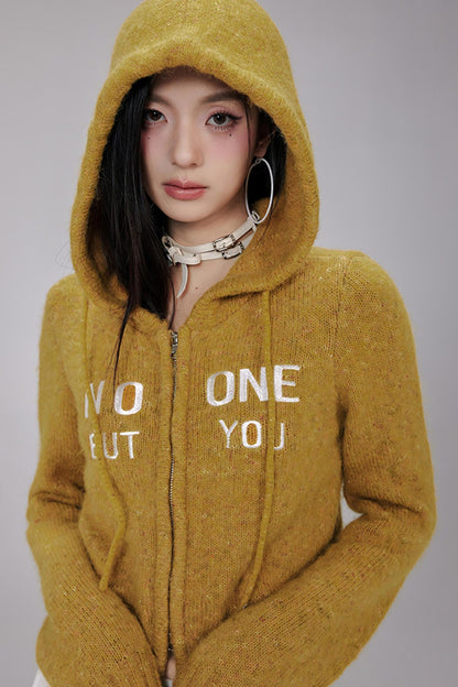 Vintage Knit Hooded Sweater