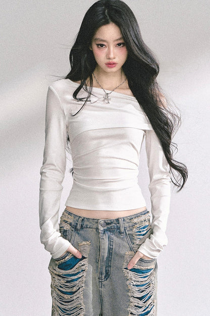 Autumn Lace Shoulder Top