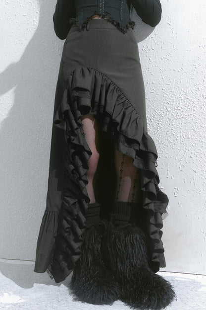 High-Waisted Slimming Long Skirt