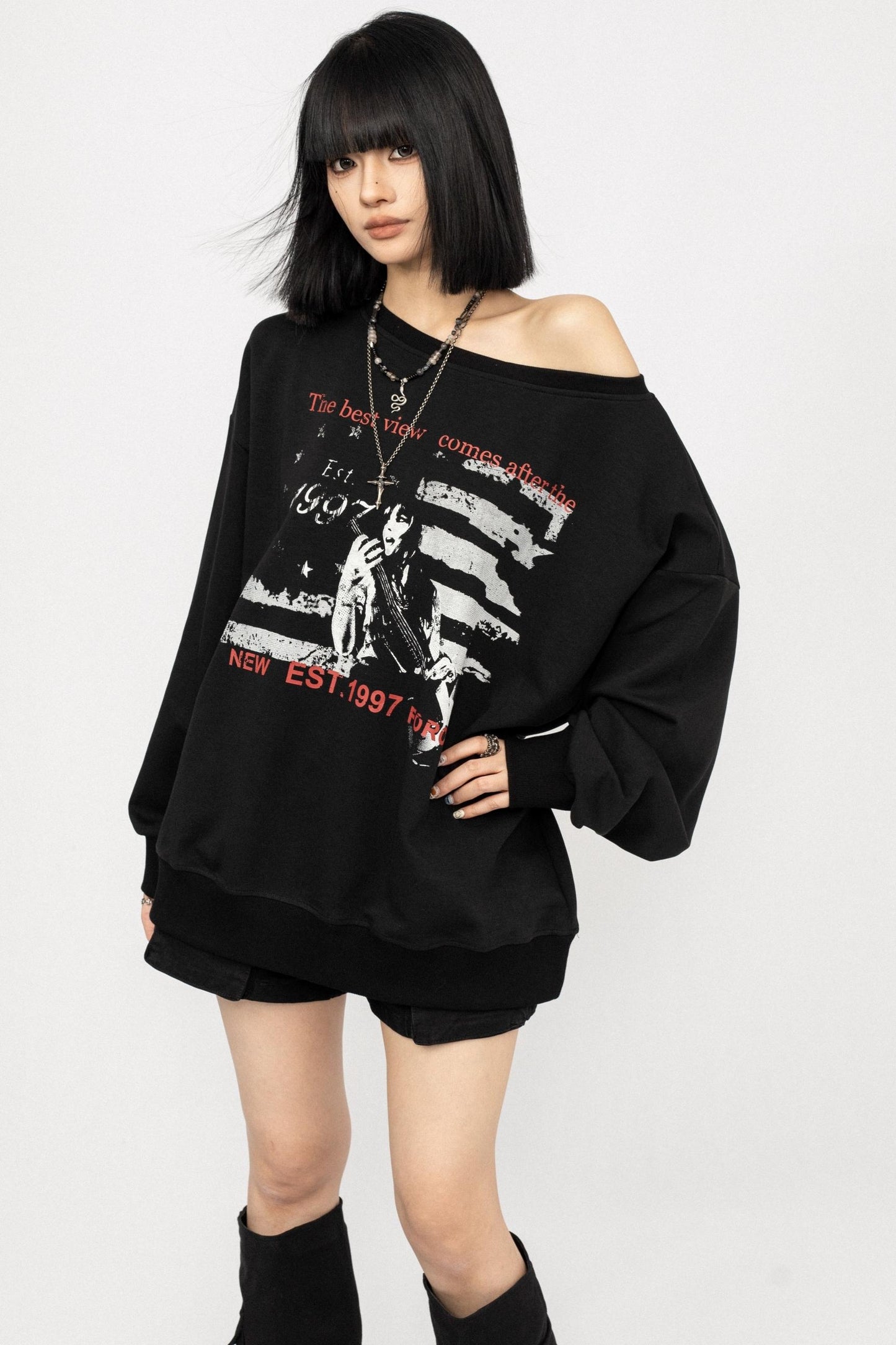 American Long Sleeve Loose Top