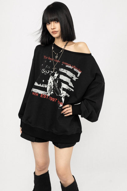 American Long Sleeve Loose Top