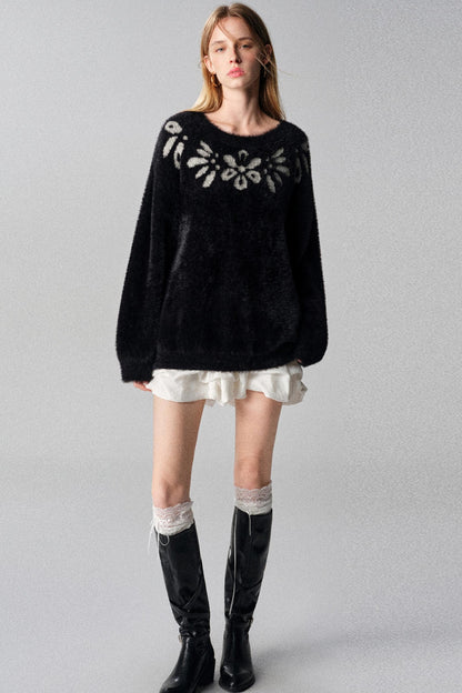 Gilded Dreams Jacquard Sweater