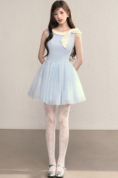Blue Cinderella Mesh Princess Dress