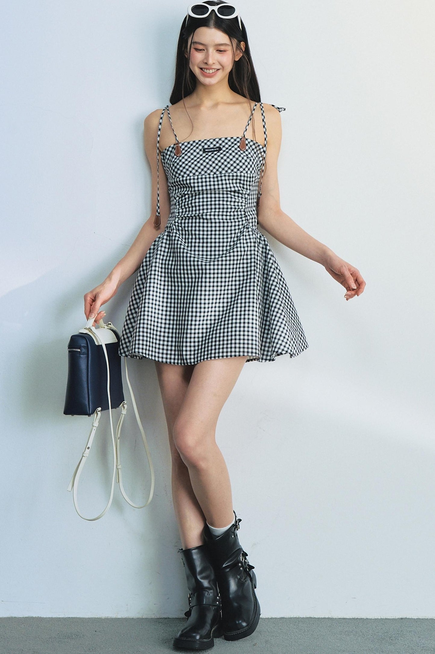 Tencel Checkered Camisole Dress