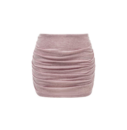 Swing Tuck Halter Neck Shirred Skirt Set-Up