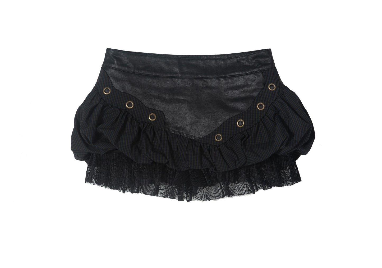 Contrasting Checked Skirt